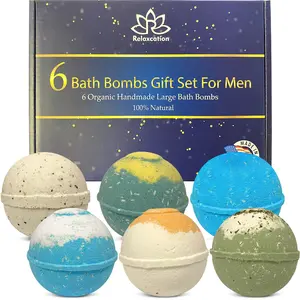 Organic Bath Bombs for Men - Relaxing Gift Set