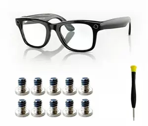 Replacement Screw Set for Ray-Ban Meta Wayfarer/Skyler/Headliner Gen 2 & Oakley Meta HSTN Eyeglass Temple Accessories, Includes 1Pc Screwdriver & 10Pcs Screws for Meta Gen 2 Smart Glasses