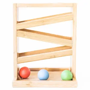 Small Montessori Ball Tracker Wooden Ball Drop - Educational Toy for Baby and Toddler