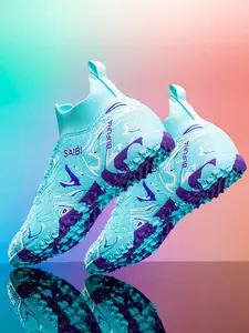 Professional Soccer Shoes TF Studs Men's Training Sneakers Outdoor Indoor Sports Shoes Durable Anti-Slip Breathable Competition Shoes