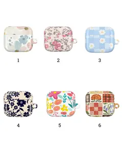 Floral Style AirPods Case,  Aesthetic AirPods Pro Case, Style Cover, Gift for Girly Flower Lover for AirPods Pro 2 3 4, Airpod 1 2 3 4