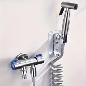 304 Stainless Steel Dual-Control Angle Valve Tee, Multi-Function Water Divider, One-In Two-Out, Washing Machine Faucet Accessory