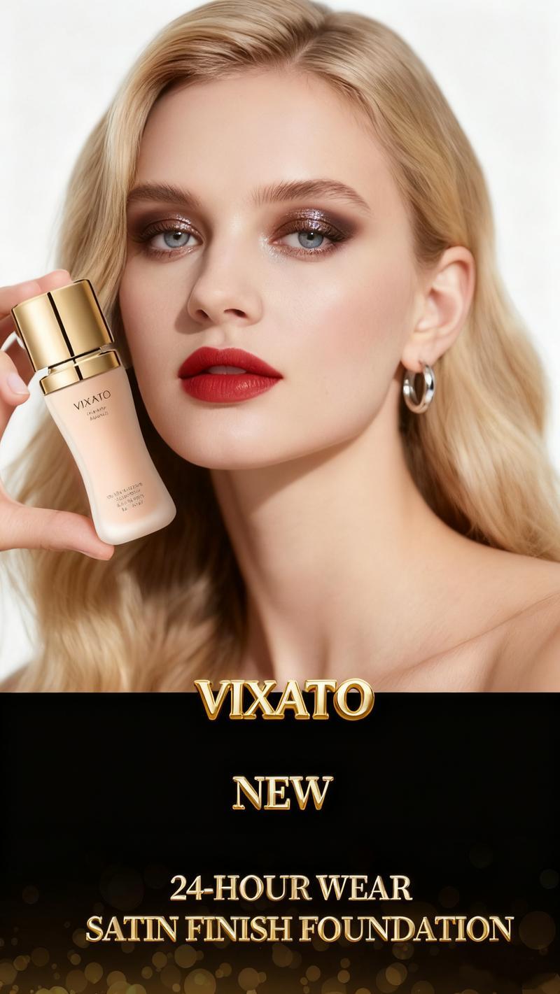 VIXATO Foundation Concealer, Perfect look for most skin, water balance liquid foundation, Hydrating Makeup, light/neutral/dark VIXATO Foundation Concealer, Perfect look for most skin, water balance liquid foundation, Hydrating Makeup, light/neutral/dark