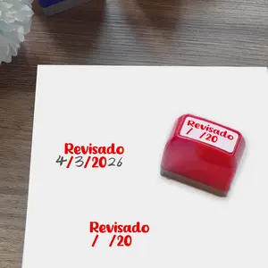 Rubber Stamp for Date Correction & Approval, Important Date Registration Seal, Year Month Comment Stamp, Office Supplies