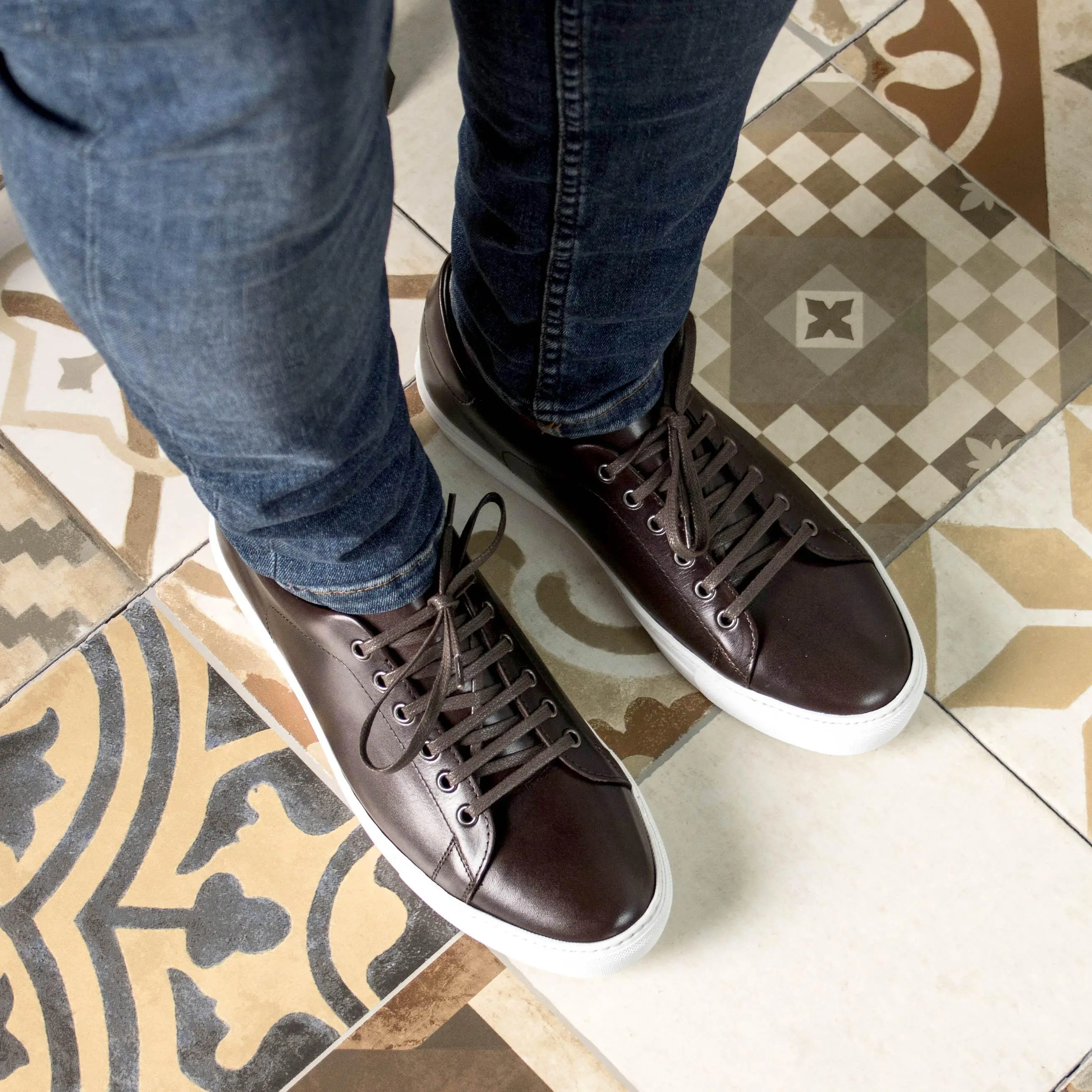Brown Leather Trainer