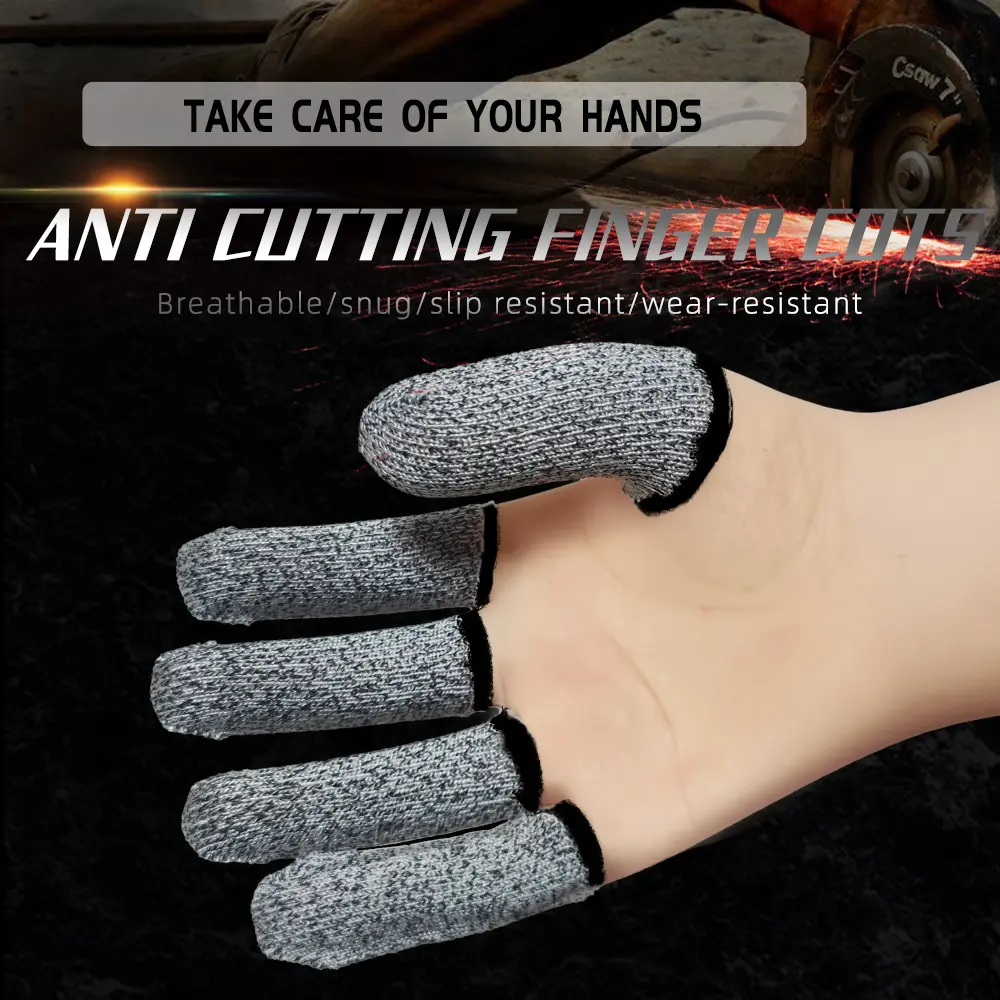 Anti-cutting finger cots: Anti-cutting, anti-cutting, wear-resistant and anti-slip. Garden picking, carving and fishing finger protection finger cots