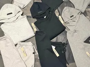 Trendy FOG Oversize Fit Hoodie & Cuffed Sweats Set in Limo Black, Light Oat, Dark Oat - Soft Fleece, Relaxed Fit, Unisex Style for Fall & Winter