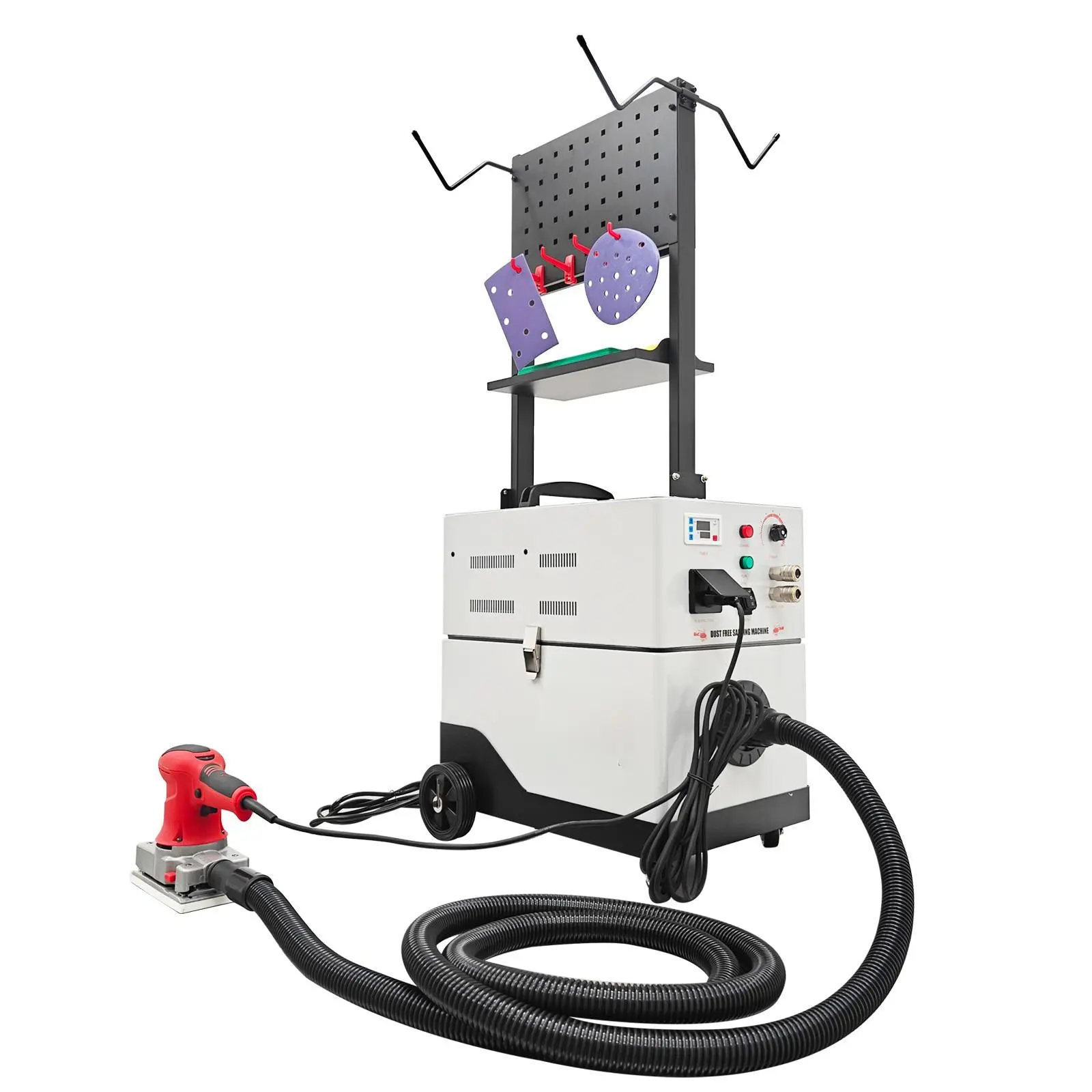 Yokoma Dust-Free Sanding Machine 220V. High-efficiency Grinding Unit with Central Dust Collection, Portable Design and Large 50L Dust Bag.