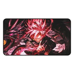GGokuu Black, Anime Desk Mat - Gamer, DBZ, Stylish Mouse Pad, Unique Gaming Gift, Fantasy Desk Accessory