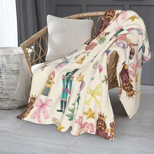 Christmas Nutcracker Ballet Girl Throw Blanket Cozy Fluffy Plush Blanket Soft Flannel Throw Blanket for Kids Men Women Gift Sofa Bed Couch 60"x50" Christmas