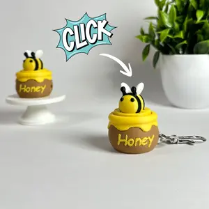 Bee on Honey Pot | Keyboard Fidget | Click Fidget | 3D Printed Clicker