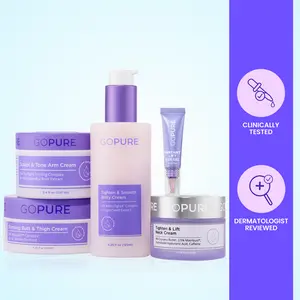 GOPURE Eye Gel + Body Confidence Set (Neck Cream, Belly Cream, Arm Cream, Bu tt & Thigh Cream)