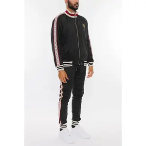 Men's Version Couture Zip Up Full Circle Black Tracksuit