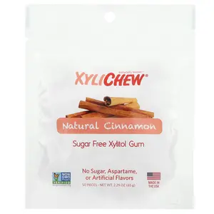 XyliDENT Xylichew, Natural Cinnamon, 50 Pieces, 2.29 oz (65 g)