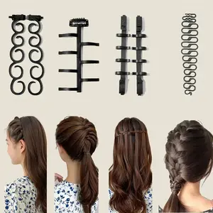 6-Piece Hair Braiding Tool Set Fishbone Wave Centipede Braid Twist Braid Braiding Tool DIY Handmade Braiding Multiple Hairstyles Quick Braiding Home Portable Hairstyle Braiding Tool