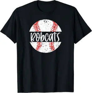 Bobcats Baseball Team Mascot School Spirit Game Day T-Shirt - Christianjav Shop HXSB09KBNW9TZ