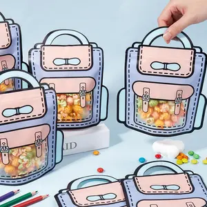 24 Pcs Resealable Zipper Stand Up Pouch for  Birthday Party Goodie Snack Bags with  Handle