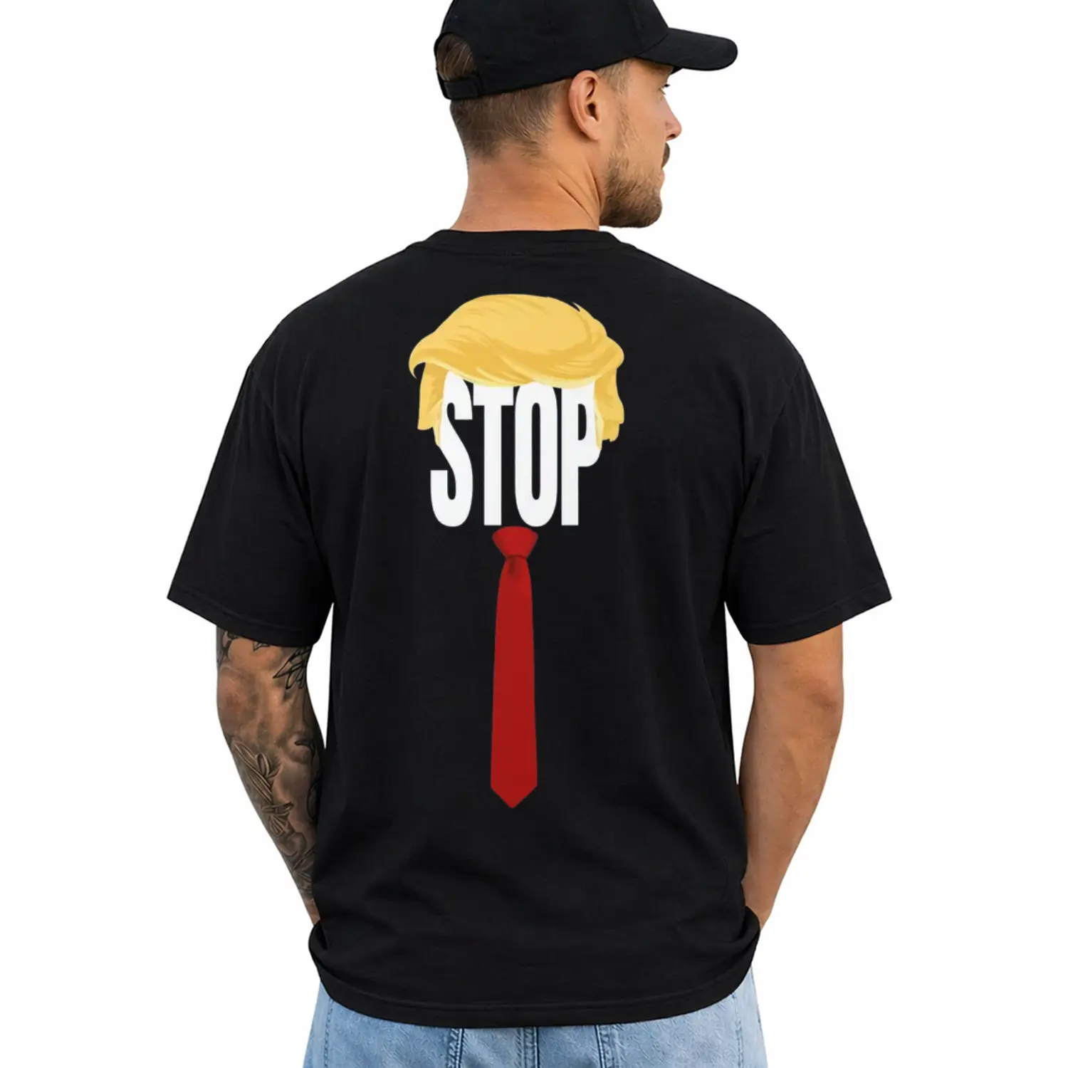 Anti Trum T-Shirt, Politic Statement Tee, Liber Graphic Shirt, Activist Gift, Resistance Statement Apparel, Short Sleeve Printed Graphic Shirt, Daily Casual Cotton Menswear