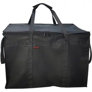 Insulated Pizza Delivery Bag, 23" x 14" x 15" Pizza Warmer Bags for Carry Hot, Insulated  Delivery Bag, Insulated Grocery Bags, Black, 1-Pack