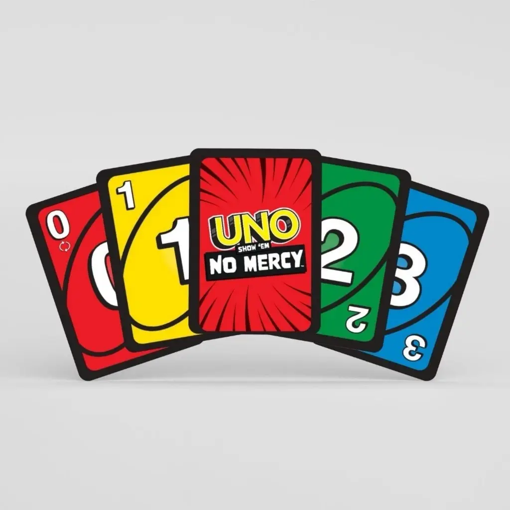 UNO No Mercy Extreme Party Game – 210 Action Cards, 100+ Wild Rules, Ultimate Fun for Family & Friends
