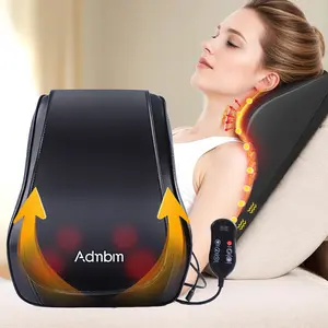 Admbm Rechargeable Back Massager with Heat Shiatsu Neck Massager for Pain Relief Deep Tissue 4D Kneading Massage Pillow for Neck Shoulder Leg Waist and Abdominal Comfort Back Massager Therapy