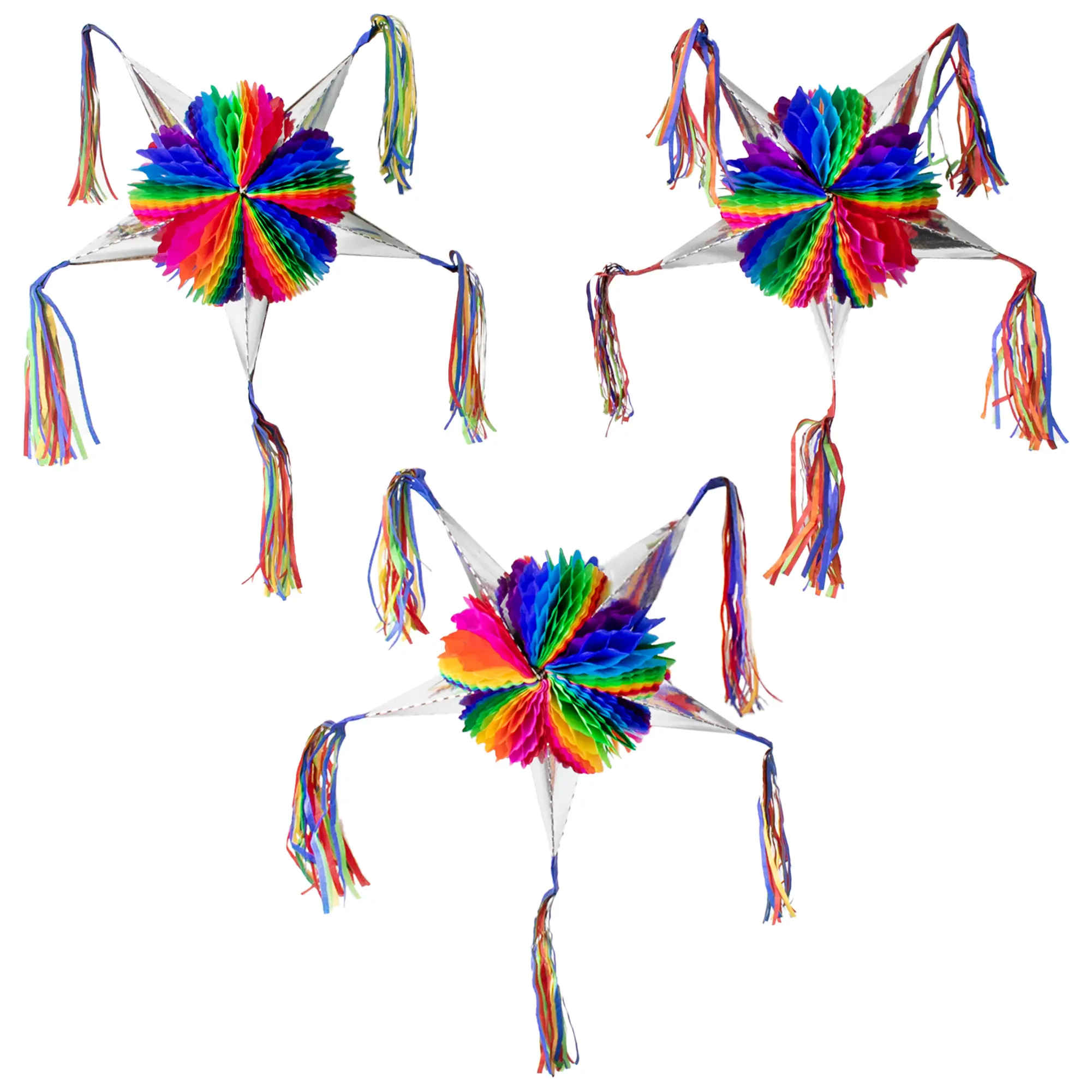 Mexican Piñata (Small 3 Pack) - Mini Pinatas Party Favor - Pinata for Birthday Party Decorations - Piñatas para Cumpleaños - Mini Mexican Piniata for Kids