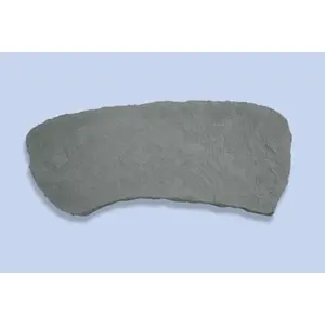212 MAIN Small Plain Curved Cast Stone Memorial Bench, Weatherproof, Single Seat, Plain Finish, 12 in x 29 in x 14.5 in