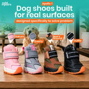 Rifruf Pet Paw Protection Boots, Breathable Waterproof Non-Slip Lightweight Footwear for Dogs