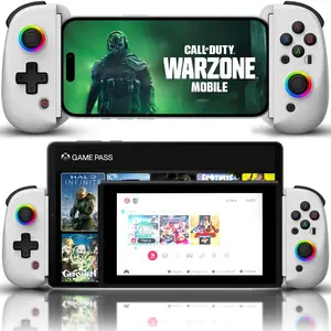 Joso Wireless Game Controller for iPad/Tablet(10.2") with RGB Hall Effect Joystick TURBO Vibration 6-Axis Gyro Mobile Gaming Controller for iPhone/Android/PC/Nintendo Switch/PS4/Cloud Gaming