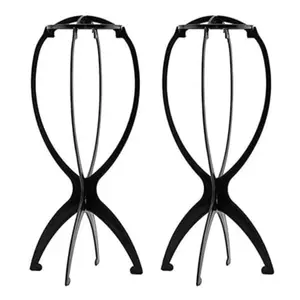 2PCS Wig Stand Portable Collapsible Holder Durable Wig Display 13.8 Inch Tool Travel Stand for All Wigs Light Organiser