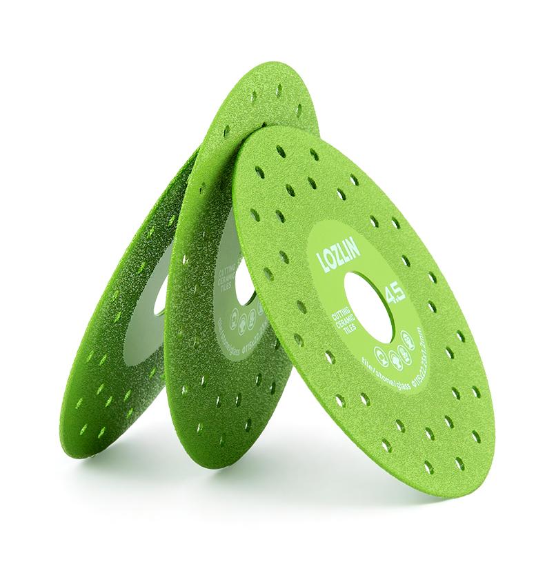 LOZLIN 3PCS/6PCS 4-1/2inch Tile Cutting Disc for Angle Grinder Glass Ceramic Marble Diamond Cutting Blade Disc for Grinding Blades Precision Jade