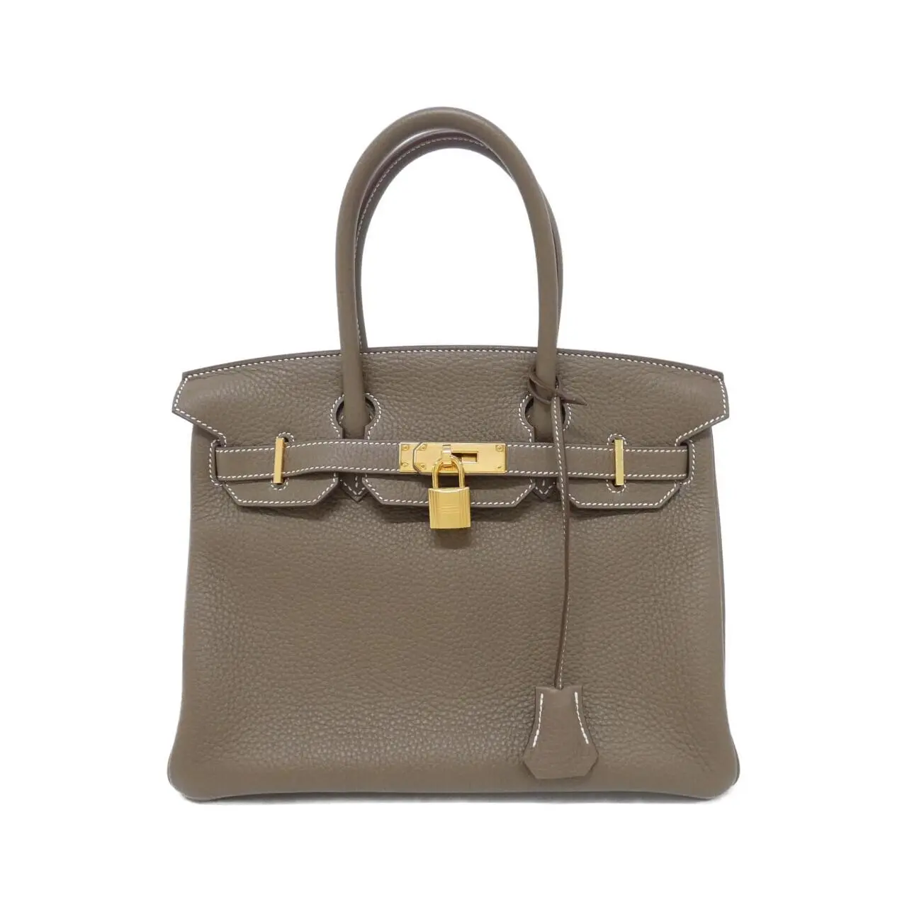 Pre-owned HERMÈS Calfskin Shoulder Bags Hermes Birkin25 Trillon Clemence