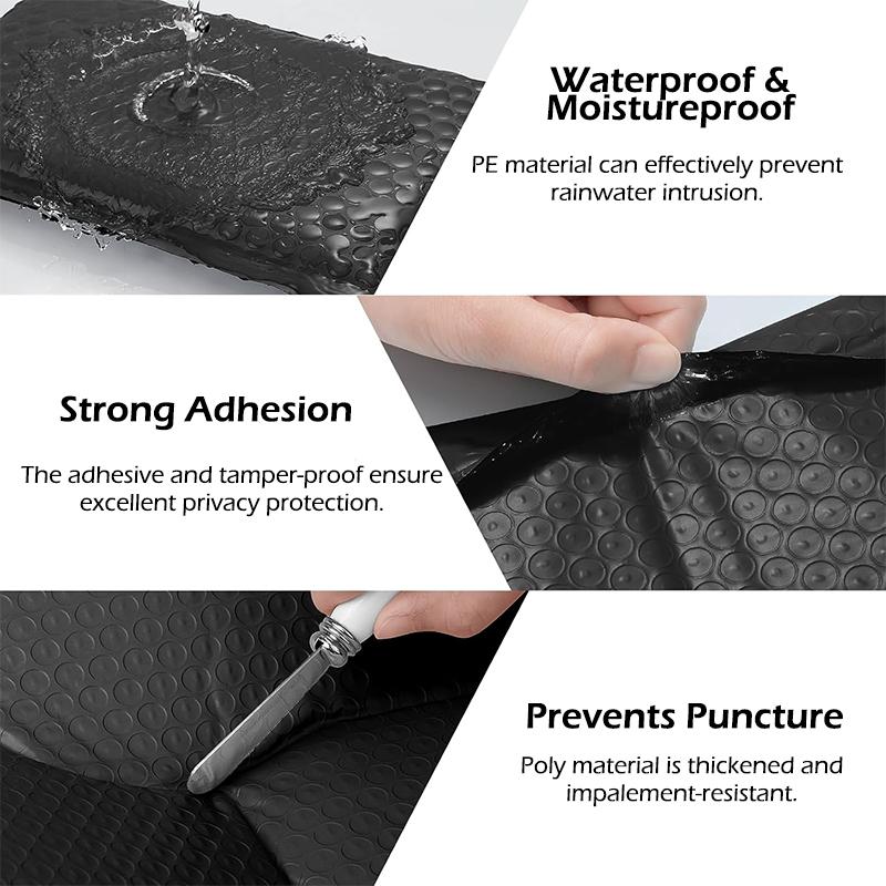 4x5 inch Polyethylene Filled Bubble Mailers, Pack of 25/50 Bubble Mailers, Opaque Self Seal Adhesive Waterproof Bags for Shipping and Packaging #000 Envelopes