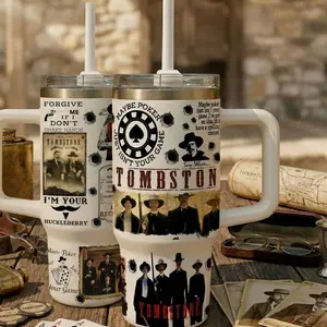 Doc Holiday 40oz Tumbler Val Kilmer Tombstone Tribute For Movie Buffs & Western Fans
