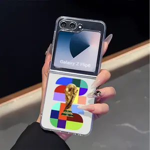 The Golden Cup Mobile phone case suitable for Samsung ZFlip 4/5/6/7, shock-proof soft shell, with fashionable aesthetic design