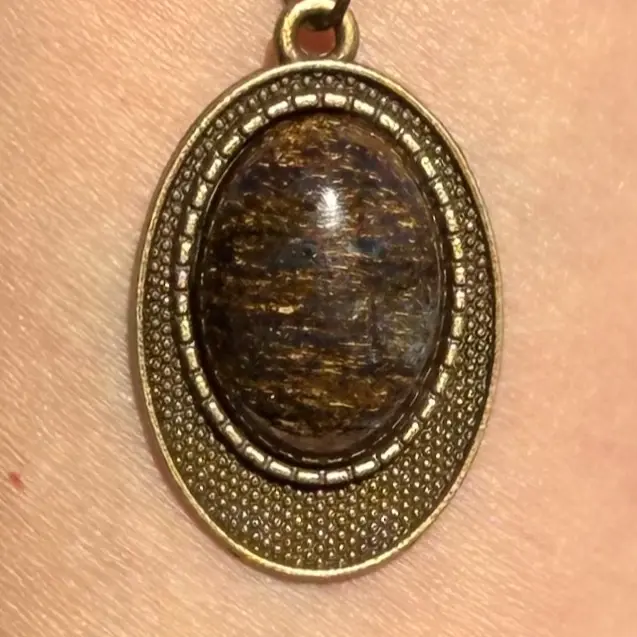 Unisex Bronzite Crystal Necklace natural gemstone #handcrafted