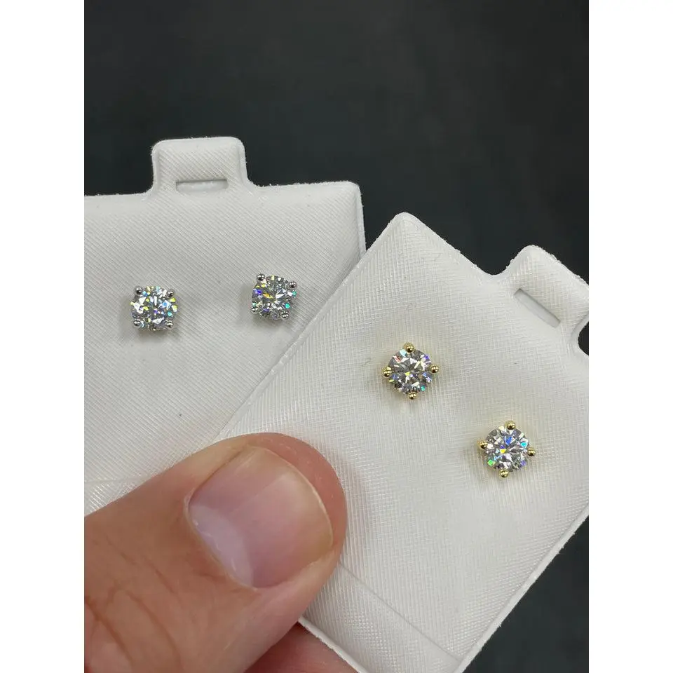 5mm 925 moissanite studs