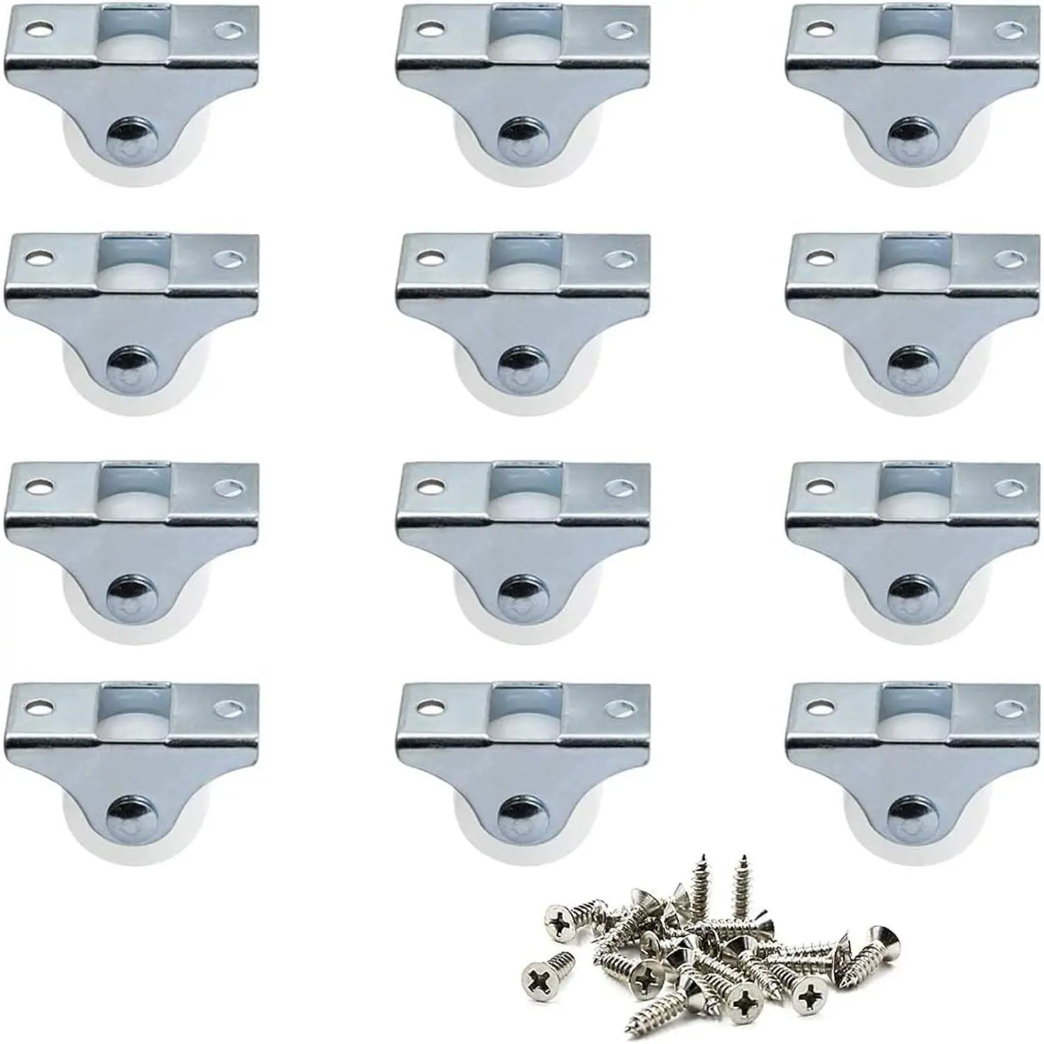 Heavy Duty 1.5 Inch Casters Set of 4 with Locking Feature Polyurethane Wheels for Furniture Carts & Luggage Smooth Swivel Castor Wheels