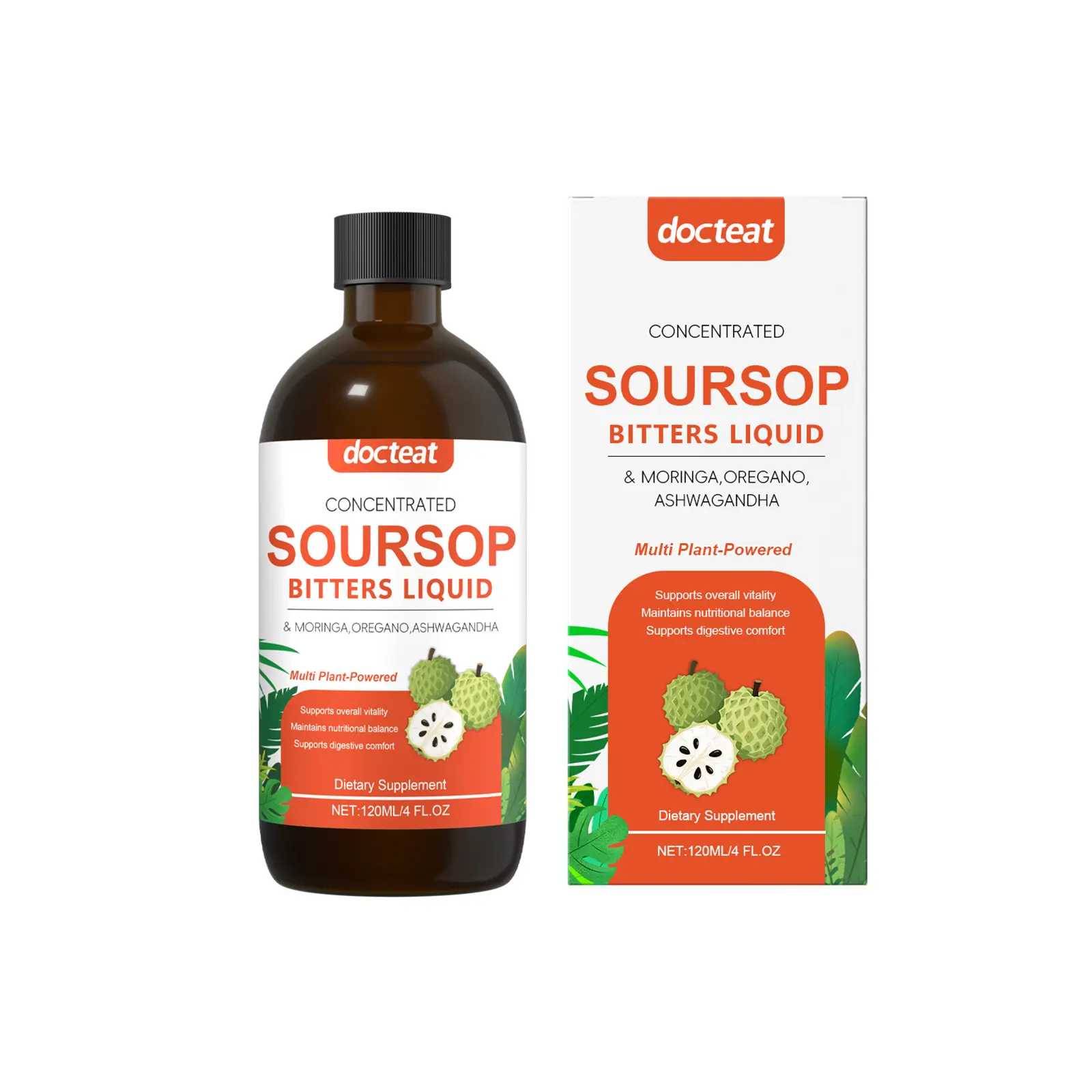 Docteat Soursop Supplement Plant-Based Daily Body Care Dietary Supplement