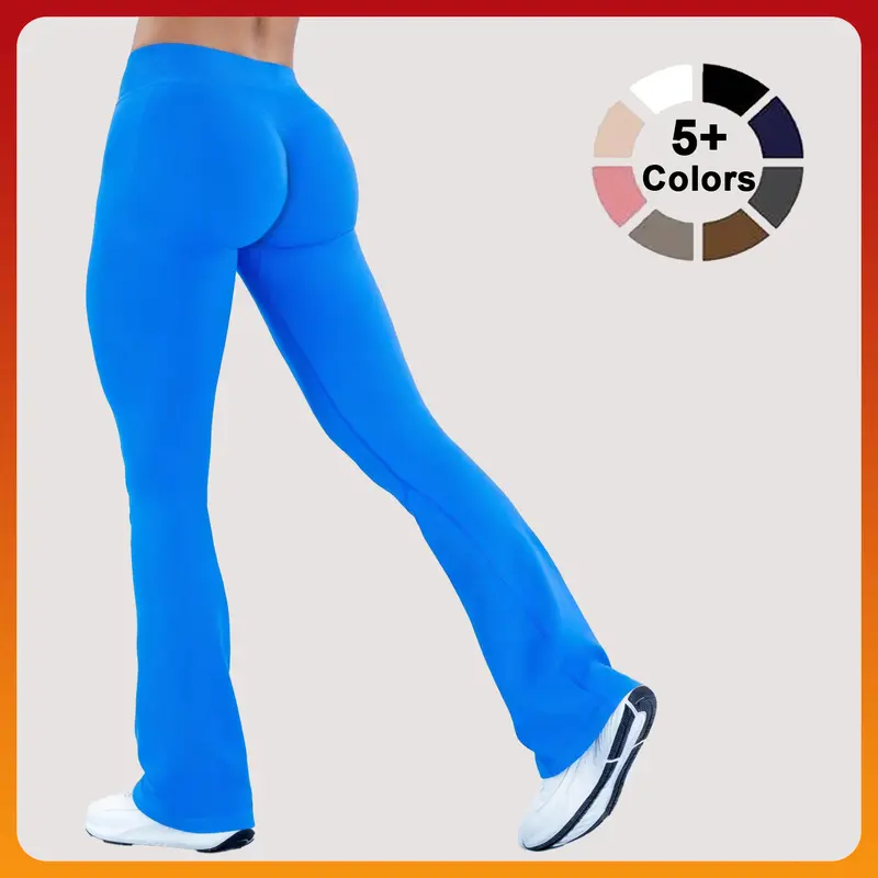 DENFY IMPACT Flares Leggings Flare Yoga Pants Butt Lifting Tummy Control High Waisted Workout Pants Women Gym Fitness Activewear