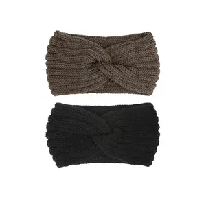 2 pcs Great Value, Perfect Holiday Gift Set, Women's Knitted Headbands, Warm Ear Protection Headwrap, Sweet Bow Design, Knotted Headband