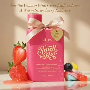 Sttes Perfume 606# (Pressable Strawberry Gummies) – Eau de Parfum 100ml (3.4 fl oz) – Strawberry, Cotton Candy, Fruit Gummies, Vanilla