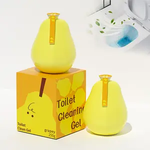 2-bottle pack of grape-scented toilet cleaning gel, powerful bathroom cleaner, essential household item, deodorizing gel, long-lasting stain removal