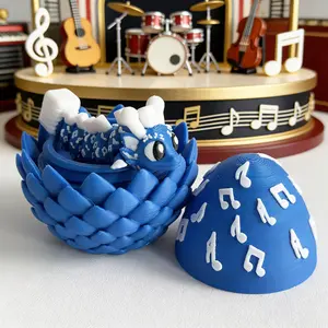 3D Printed Cute Note Dragon + Dragon Egg Set, Plastic Desktop Decor Sculpture, Desktop Statue Figurines, Holiday Gift, Adorable Desk Ornament, Festival Present