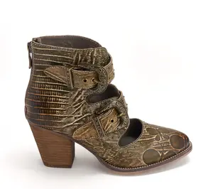 L'Artiste by Spring Step Adjustable Ankle Boots - Notched-Nature