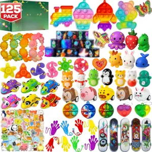 Best Mother’s Day 2026 Gifts 125 Pcs Party Favors Fidget Toys Pack, Randomly Selected Pop Sensory Set 65 Stickers Gifts for Kids Adults Boy Girl Stocking Stuffers Autistic Goodie Bag Filler Treasure Box Classroom Prizes School