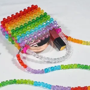 A20-Non-Finished Rainbow Crossbody Bag DIY Beading Kit