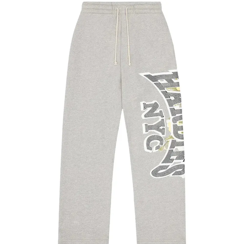 Deminn Tearr Graphic NYC Wide Leg Sweatpants Unisex Relaxed Fit Fleece Lounge Pants Casual Streetwear Athletic Jogger Bottoms