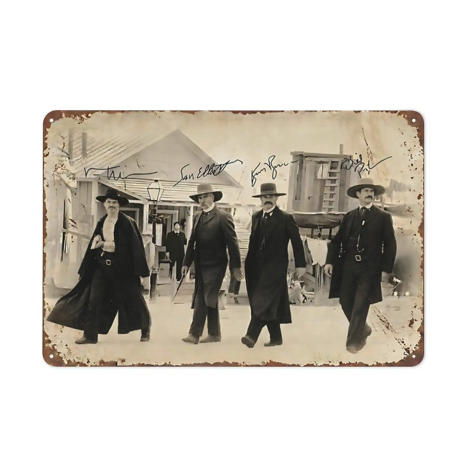 Vintage Tombstone Movie Poster, Wyatt Earp, Doc Holliday & Earp Brothers Walking Scene, Classic Western Wall Art, Aesthetic Print