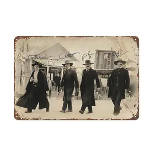 Vintage Tombstone Movie Poster, Wyatt Earp, Doc Holliday & Earp Brothers Walking Scene, Classic Western Wall Art, Aesthetic Print